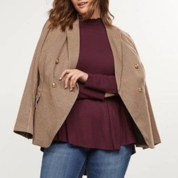 Lane Bryant The Bryant Blazer Plaid Double Breasted Jacket Womens Plus Sz 28 - Picture 5 of 8